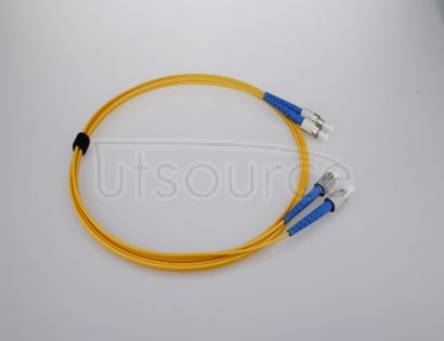 2m (7ft) FC APC to FC APC Duplex 2.0mm PVC(OFNR) 9/125 Single Mode Fiber Patch Cable