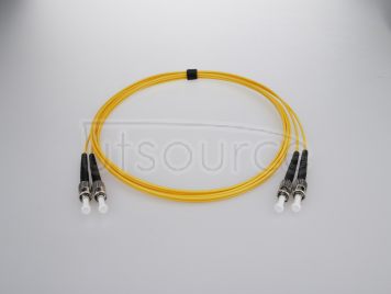 2m (7ft) ST APC to ST APC Duplex 2.0mm PVC(OFNR) 9/125 Single Mode Fiber Patch Cable