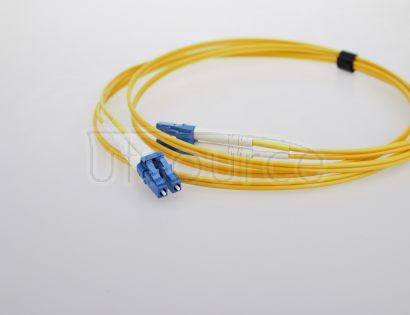2m (7ft) LC UPC to LC UPC Duplex 2.0mm PVC(OFNR) 9/125 Single Mode Fiber Patch Cable