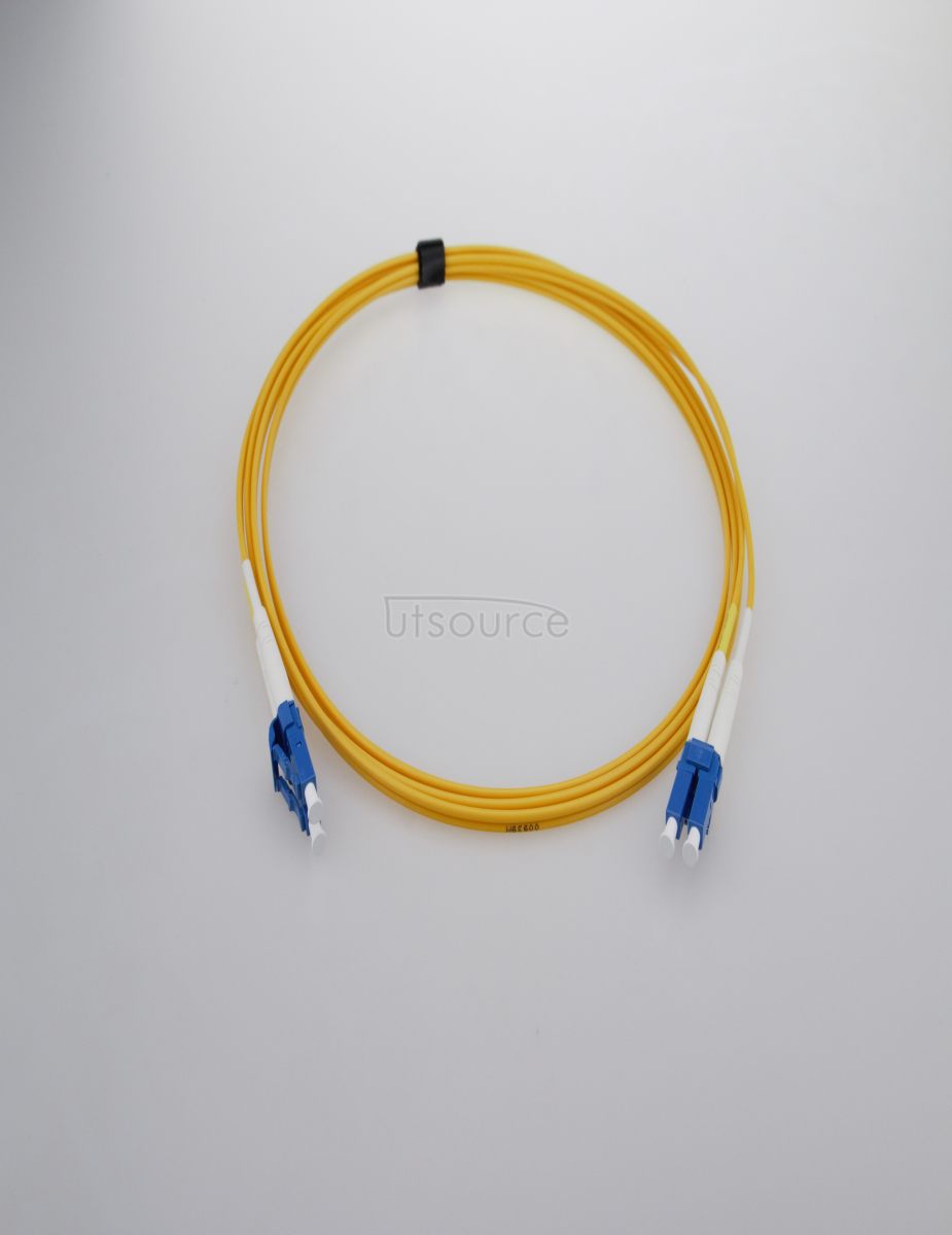 1m (3ft) LC APC to LC APC Duplex 2.0mm PVC(OFNR) 9/125 Single Mode Fiber Patch Cable