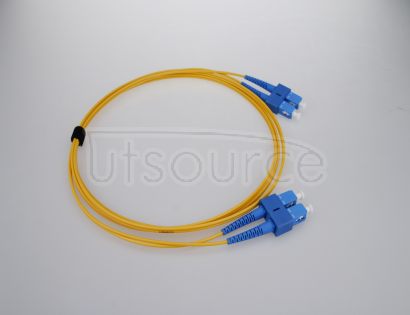 3m (10ft) SC UPC to SC UPC Duplex 2.0mm PVC(OFNR) 9/125 Single Mode Fiber Patch Cable
