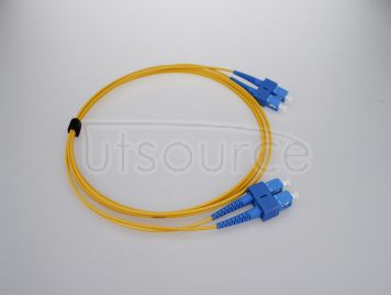 15m (49ft) SC UPC to SC UPC Simplex 2.0mm PVC(OFNR) 9/125 Single Mode Fiber Patch Cable