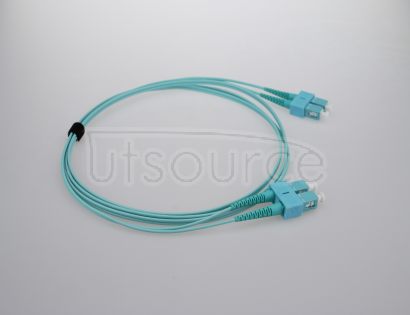 1m (3ft) SC UPC to SC UPC Duplex 2.0mm PVC(OFNR) OM3 Multimode Fiber Optic Patch Cable