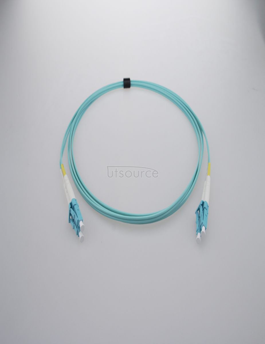 1m (3ft) LC UPC to LC UPC Duplex 2.0mm OFNP OM4 Multimode Fiber Optic Patch Cable