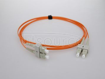 2m (7ft) SC UPC to SC UPC Duplex 2.0mm LSZH OM2 Multimode Fiber Optic Patch Cable