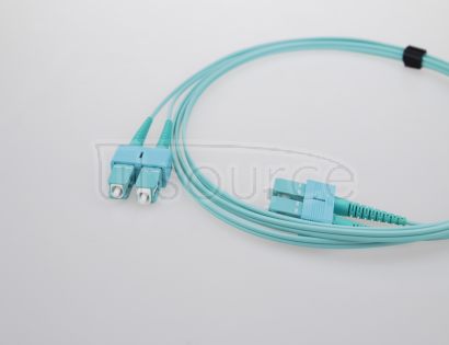 3m (10ft) SC UPC to SC UPC Duplex 2.0mm PVC(OFNR) OM4 Multimode Fiber Optic Patch Cable