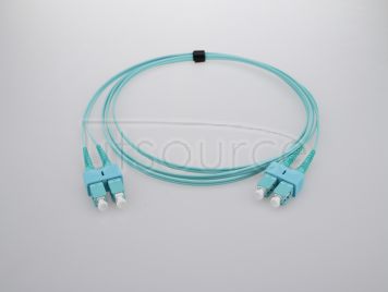 1m (3ft) SC UPC to SC UPC Duplex 2.0mm OFNP OM3 Multimode Fiber Optic Patch Cable