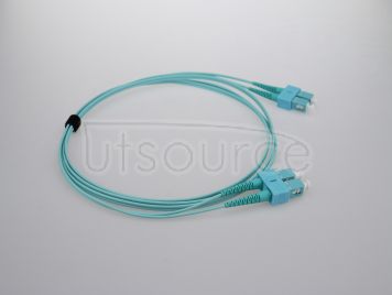 2m (7ft) SC UPC to SC UPC Duplex 2.0mm PVC(OFNR) OM4 Multimode Fiber Optic Patch Cable