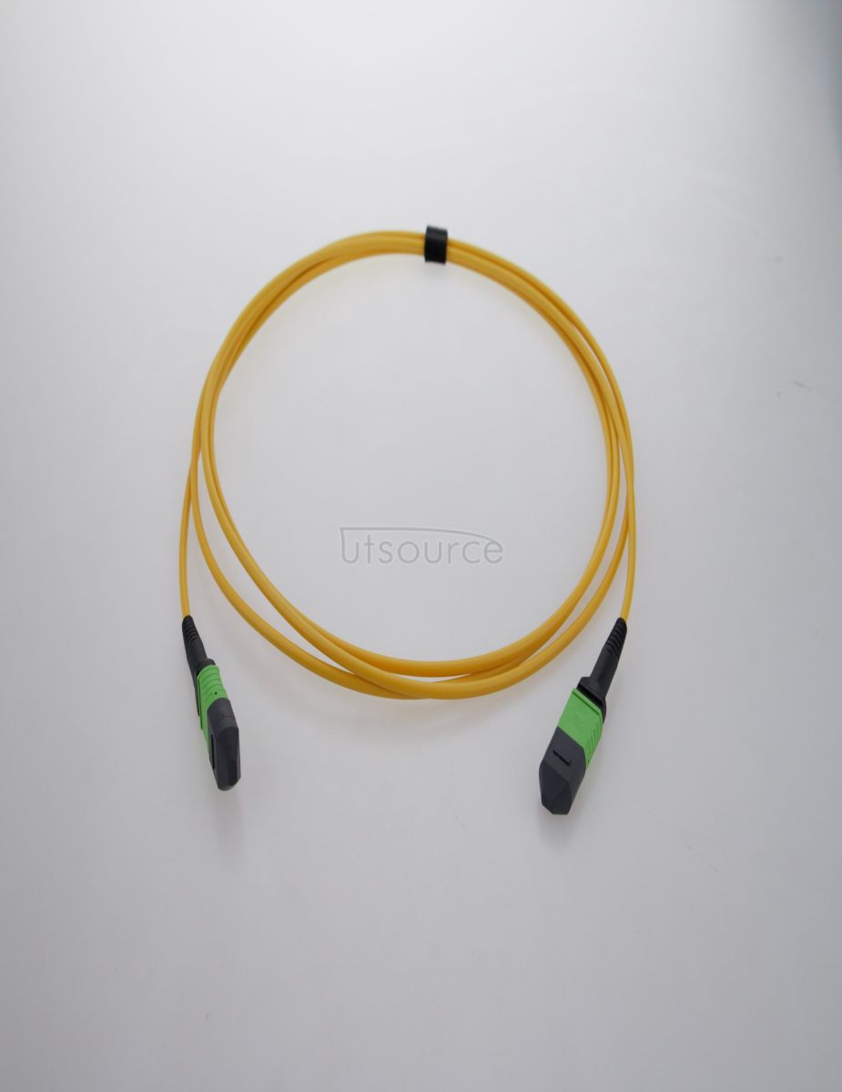 3m (10ft) MTP Female to MTP Female 12 Fibers OS2 9/125 Single Mode Trunk Cable, Type A, Elite, LSZH, Yellow