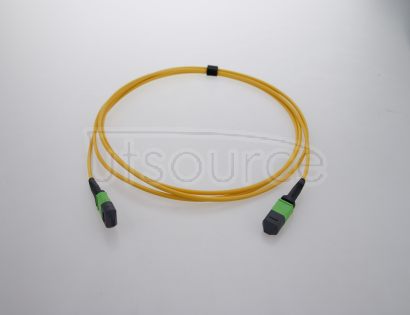 5m (16ft) MTP Female to Female 12 Fibers OS2 9/125 Single Mode Trunk Cable, Type A, Elite, Plenum (OFNP), Yellow Key up to key down, 0.35dB IL, 3.0mm cable jacket, the MTP trunk cable is designed for high-density cabling applications.