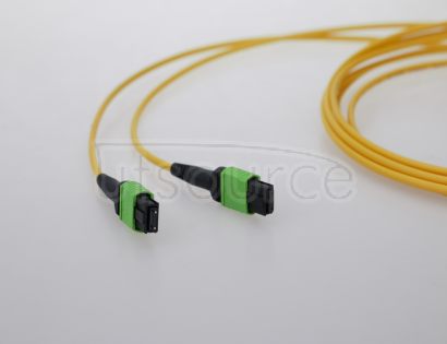3m (10ft) MTP Female to MTP Female 12 Fibers OS2 9/125 Single Mode HD Trunk Cable, Type A, LSZH, Yellow