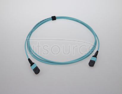 1m (3ft) MPO Female to MPO Female 12 Fibers OM3 50/125 Multimode Trunk Cable, Type B, Elite, LSZH, Aqua 0.35dB IL<br/> MPO Female to MPO Female connector<br/> 3.0mm LSZH bunch cable designed for 40G QSFP+ SR4, 40G QSFP+ CSR4 and 100G QSFP28 SR4 optics direct connection and high-density data center.