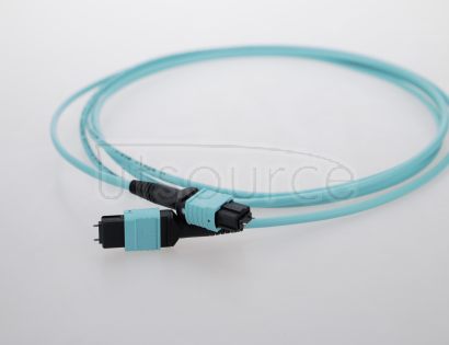 5m (16ft) MTP Male to MTP Male 24 Fibers OM3 50/125 Multimode Trunk Cable, Type A, Elite, LSZH, Aqua
