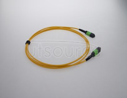 5m (16ft) MTP Female to MTP Female 12 Fibers OS2 9/125 Single Mode Trunk Cable, Type B, Elite, LSZH, Yellow