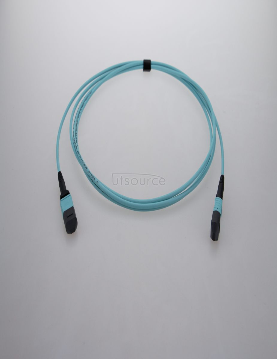 5m (16ft) MTP Male to MTP Male 24 Fibers OM3 50/125 Multimode Trunk Cable, Type A, Elite, LSZH, Aqua