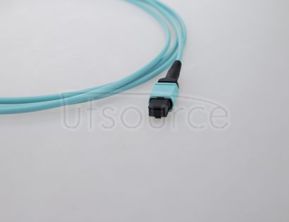 10m (33ft) MTP Female to MTP Female 12 Fibers OM3 50/125 Multimode Trunk Cable, Type A, Elite, LSZH, Aqua