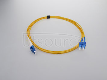 2m (7ft) LC APC to SC APC Simplex 2.0mm PVC(OFNR) 9/125 Single Mode Fiber Patch Cable