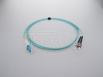 1m (3ft) LC UPC to FC UPC Duplex 2.0mm PVC(OFNR) OM4 Multimode Fiber Optic Patch Cable