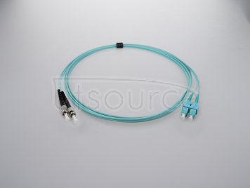 2m (7ft) SC UPC to ST UPC Duplex 2.0mm PVC(OFNR) OM3 Multimode Fiber Optic Patch Cable