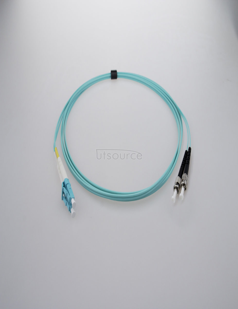 7m (23ft) LC UPC to ST UPC Duplex 2.0mm PVC(OFNR) OM3 Multimode Fiber Optic Patch Cable