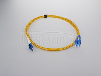 20m (66ft) LC APC to SC APC Duplex 2.0mm PVC(OFNR) 9/125 Single Mode Fiber Patch Cable