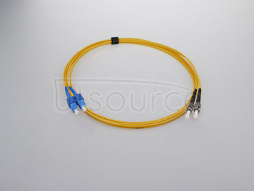 1m (3ft) SC UPC to ST UPC Duplex 2.0mm PVC(OFNR) 9/125 Single Mode Fiber Patch Cable
