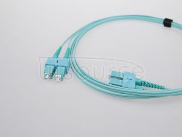 2m (7ft) SC UPC to ST UPC Duplex 2.0mm PVC(OFNR) OM4 Multimode Fiber Optic Patch Cable