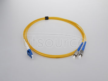 8m (26ft) LC UPC to FC UPC Simplex 2.0mm PVC(OFNR) 9/125 Single Mode Fiber Patch Cable