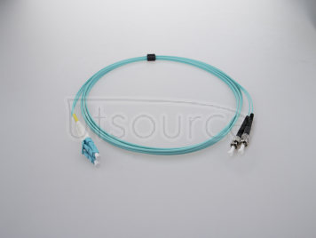 1m (3ft) LC UPC to ST UPC Duplex 2.0mm PVC(OFNR) OM3 Multimode Fiber Optic Patch Cable