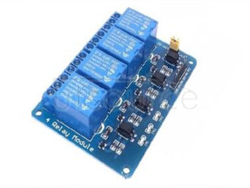 With optical coupling isolation 4-way relay board panel 5 v relay output module microcontroller extension