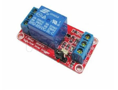 1 road relay module with optical coupling isolation support high and low level trigger 5 v relay all the way to expand board , module USES the authentic quality relay, normally open interface maximum load: ac 250 v / 10 a, dc 30 v / 10 a.
2, the patch optical coupling isolation, driving ability is strong, stable performance<br/> Trigger current 5 ma<br/>
3, modules, working voltage is 5 v
4, module can be set through the jumper wire high level or low level trigger<br/>
5, fault-tolerant design, even if the control line is broken, relay will not move<br/>
6, power indicator light (green), relay status indicator light (red)
7, human interface design, all interface can be directly by terminal connection leads, is very convenient
8, module size: 50 mm * 26 mm * 18.5 mm (length * width * height)
9, is equipped with four fixed bolt hole, hole is 3.1 mm, spacing of 44.5 mm * 20.5 mm
The second module interface:
1, DC + : positive (voltage according to the requirements of relay, there are 5 v. 9 v. 12 v and 24 v)
2, DC - : connect power cathode
3, IN: can be high or low level control relay and off
Relay output:
1 and NO: relay norm
