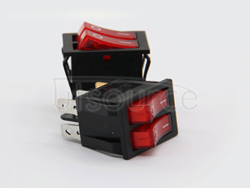 Double ship type switch with red light band 2 6 feet 6 feet power button switch