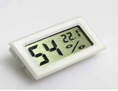 In one embedded visual temperature humidity temperature and humidity meter probe built-in machine engineering building the indoor laboratory equipment special edition (white) A. Description of features:
1. The LCD display
48 * 28.6 * 28.6 mm 2. The overall size (measured with smaller error)
3. LCD size: 35.7 * 16.8 mm (with smaller error)
4. Weight: 25 g (including battery)
5. The humidity display
6. The humidity measurement range 10% ~ 99%
7. 1% humidity display resolution
8. Humidity sampling period for 10 seconds (1 minute)
9. The humidity measurement accuracy + / -