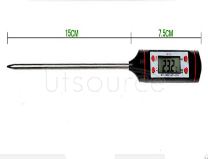 Oil temperature gauge kitchen barbecue roast temperature of the liquid temperature pen electronic thermometer TP101 food Electronic digital display food thermometer probe adopt import stainless steel  Electronic digital display food thermometer

Probe adopt import stainless steel security precision

Weight: 0.1 KG/a

A product listing: a thermometer, batteries, specification a

Measuring range: water, food, liquid, paste, oil temperature, temperature milk, tea, soup, beer, etc

Temperature measurement range: - 50 ℃ ~ 300 ℃ (58 ℉ ~ + 572 ℉) wide range measurement
Function characteristics:
Pen ty