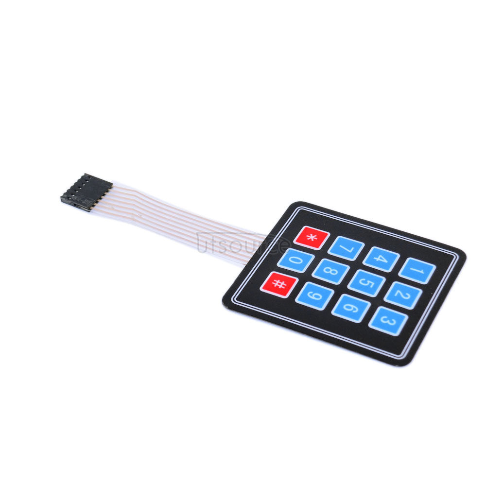 3*4 matrix keypad/3*4 matrix membrane switch/membrane button/control panel/single-chip expansion keypad 