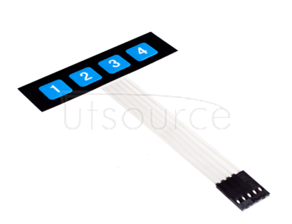 1 row 4 key membrane switch/matrix keyboard/film/control panel/SCM extended keyboard