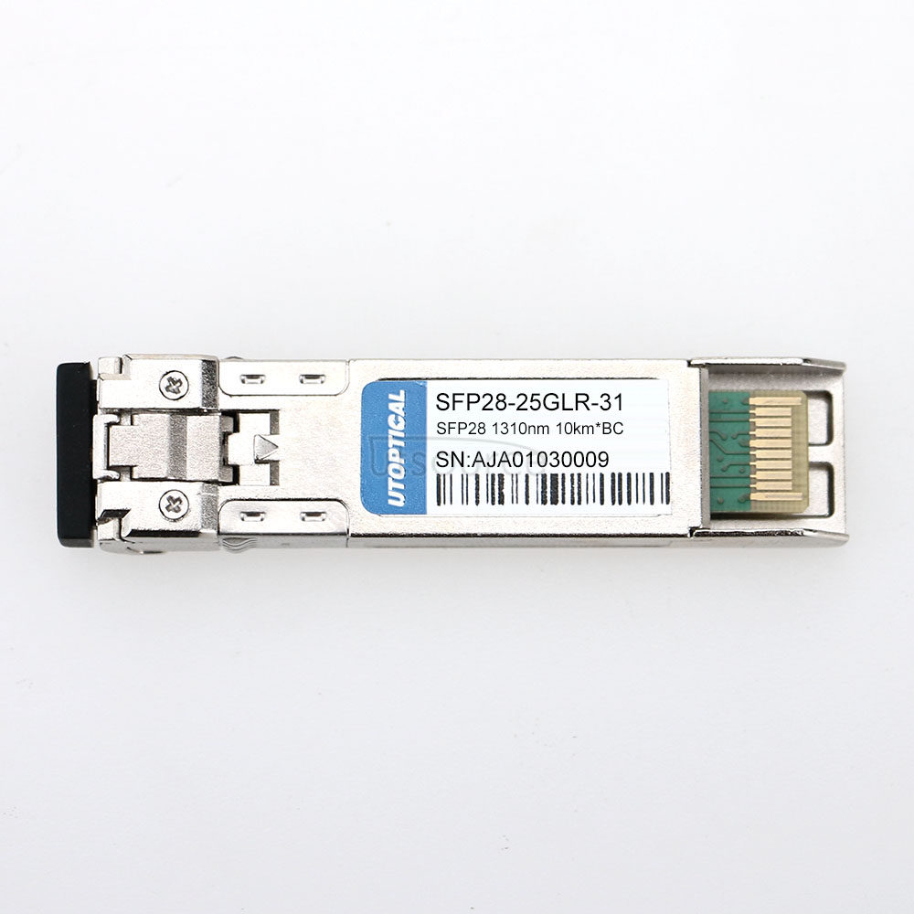 Brocade 25G-SFP28-LR Compatible 25G SFP28 1310nm 10km DOM Transceiver SFP28 transceiver module is individually tested on a full range of Brocade equipment and passes the monitoring of UTOPTIC.COM intelligent quality control system.