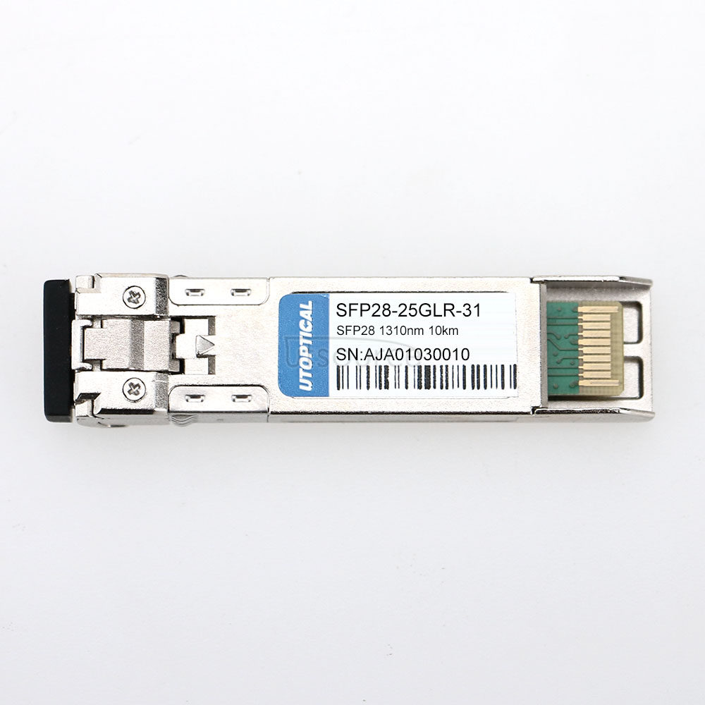 Generic Compatible 25G SFP28 1310nm 10km DOM Transceiver Utoptical interoperability SFP28 transceiver module is built to meet MSA standards and used for unlocked equipment. It is uniquely serialized and data-traffic and application tested to ensure that they will integrate into your network seamlessly.