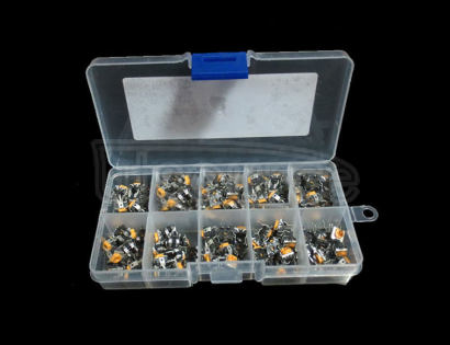 Horizontal Type 100R to 1M Trimmer Potentiometers Package, 10 kinds each 20pcs Total 200pcs 