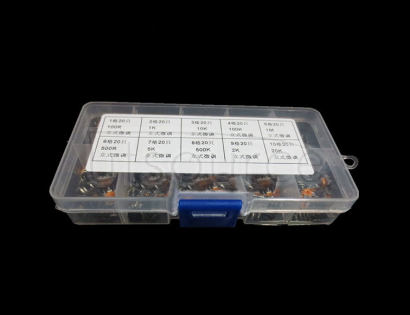 Vertical Type 100R to 1M Trimmer Potentiometers Package, 10 kinds each 20pcs Total 200pcs