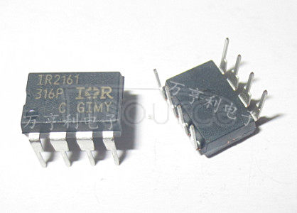 IR2161PBF Halogen Converter Control IC in a 8-lead PDIP package. Features Auto Resetting Short Circuit Protection, Auto Resetting Overload Protection, Overtemperature Protection, Phase Cut Dimmable, Adaptive Deadtime, Output Voltage Shift Compensation and Softstart<br/> Similar to IR2161 with Lead Free Packaging