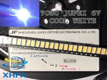 JUFEI  LED Backlight 1W 7030 6V Cool white TV Application smd 7030 led cold white 100-110lm 7.0*3.0*0.8mm CHIP-2