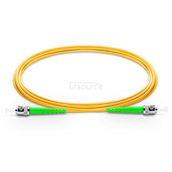 30m (98ft) ST APC to ST APC Simplex 2.0mm PVC(OFNR) 9/125 Single Mode Fiber Patch Cable Compliant with IEEE 802.3z standards for Fast Ethernet and Gigabit Ethernet applications
