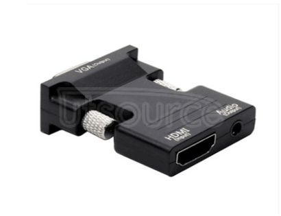 Hdmi to VGA cable with audio hdmi to VGA to PC set-top box adapter Audio and video synchronous hd conversion plug and play high-speed transmission 
