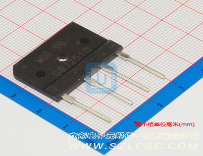 GBJ2510 Bridge Rectifier - GBJ Series
The GBJ series are glass passivated bridge rectifiers with a forward current that ranges from 6 A to 50 A and 600 V or 1000 VRRM. The HY Electronic (Cayman) Limited rectifier has a PRV rating of 1000 V and the plastic material have UL flammability classification. It ca
