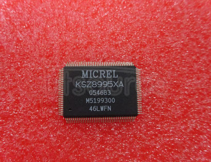 KSZ8995XA IC, SM SWITCH ETHERNET 5 PORTIC, SM SWITCH ETHERNET 5 PORT<br/> Bandwidth:25MHz<br/> Temp, op. max:70degree C<br/> Temp, op. min:0degree C<br/> Pins, No. of:128<br/> Case style:PQFP<br/> Base number:8995<br/> IC Generic number:8995<br/> Logic function KSZ8995XA IC, SM SWITCH ETHERNET 5 PORTIC, SM SWITCH ETHERNET 5 PORT<br/> Bandwidth:25MHz<br/> Temp, op. max:70degree C<br/> Temp, op. min:0degree C<br/> Pins, No. of:128<br/> Case style:PQFP<br/> Base number:8995<br/> IC Generic number:8995<br/> Logic function