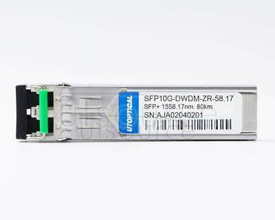 Generic Compatible SFP10G-DWDM-ZR-58.17 1558.17nm 80km DOM Transceiver Every transceiver is individually tested on corresponding equipment such as Cisco, Arista, Juniper, Dell, Brocade and other brands, passed the monitoring of Utoptical's intelligent quality control system.