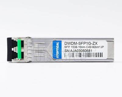 Juniper SFP-1G-DW49 Compatible DWDM-SFP1G-ZX 1538.19nm 80km DOM Transceiver Every transceiver is individually tested on a full range of Juniper equipment and passed the monitoring of Utoptical's intelligent quality control system.