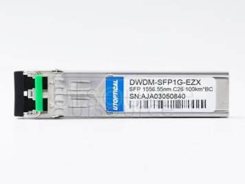 Brocade 1G-SFP-ZRD-1556.55-100 Compatible DWDM-SFP1G-EZX 1556.55nm 100km DOM Transceiver