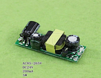 Precision 24V200mA switching power module bare board /AC220V to DC24v switching power board This power supply is an isolated industrial-grade module power supply, with temperature protection, over-current protection and short-circuit protection, high-low voltage isolation, ac85-265v wide voltage input, 431 precise and stable DC24V output, compact size, high cost performance
Input voltage AC 85 ~ 265v 50/60hz
Output voltage DC24V (0.2v)
Output current 200mA
The power of 5 w
